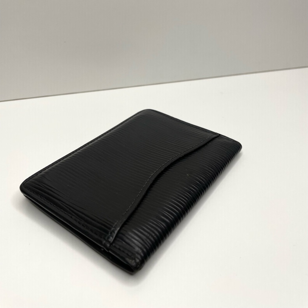 Louis Vuitton  Black Epi Leather Card Holder Wallet